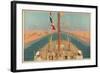 Suez Canal, from the Series 'The Empire's Highway to India', 1928-Charles Pears-Framed Giclee Print