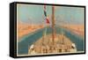 Suez Canal, from the Series 'The Empire's Highway to India', 1928-Charles Pears-Framed Stretched Canvas