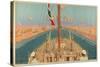Suez Canal, from the Series 'The Empire's Highway to India', 1928-Charles Pears-Stretched Canvas