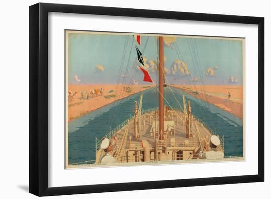 Suez Canal, from the Series 'The Empire's Highway to India', 1928-Charles Pears-Framed Giclee Print