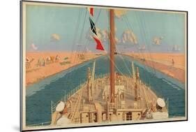 Suez Canal, from the Series 'The Empire's Highway to India', 1928-Charles Pears-Mounted Giclee Print
