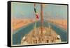 Suez Canal, from the Series 'The Empire's Highway to India', 1928-Charles Pears-Framed Stretched Canvas