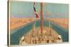 Suez Canal, from the Series 'The Empire's Highway to India', 1928-Charles Pears-Stretched Canvas