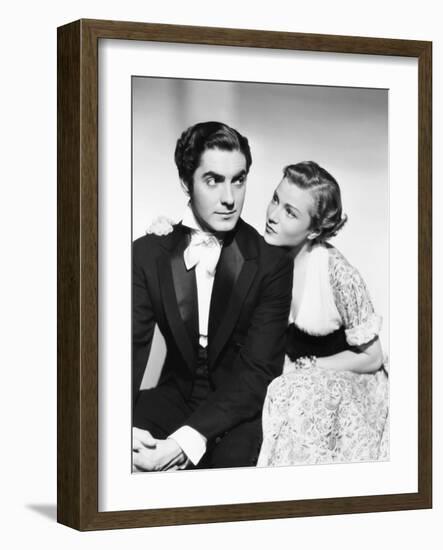 Suez, from Left: Tyrone Power, Annabella, 1938-null-Framed Photo