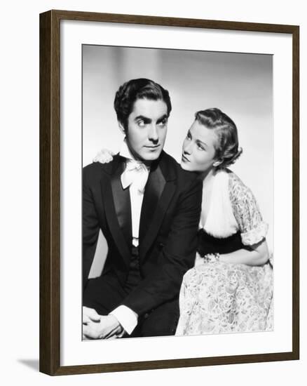 Suez, from Left: Tyrone Power, Annabella, 1938-null-Framed Photo