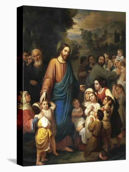 Suffer Little Children to Come Unto Me, 1854-Juan Urruchi-Stretched Canvas