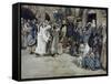 Suffer the Little Children Come Unto Me-James Tissot-Framed Stretched Canvas