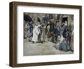 Suffer the Little Children Come Unto Me-James Tissot-Framed Giclee Print