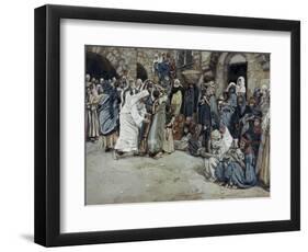 Suffer the Little Children Come Unto Me-James Tissot-Framed Giclee Print