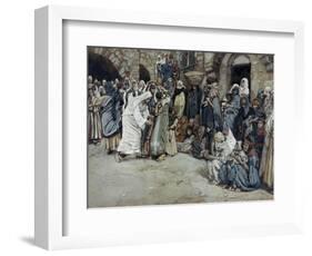 Suffer the Little Children Come Unto Me-James Tissot-Framed Giclee Print