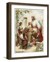 Suffer the Little Children to Come to Me-Ambrose Dudley-Framed Giclee Print