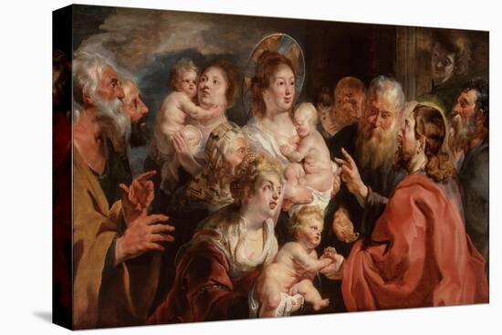 Suffer the Little Children to Come Unto Me, 1615-16-Jacob Jordaens-Stretched Canvas