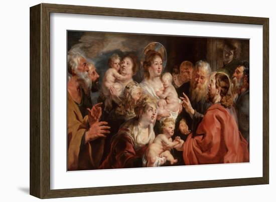 Suffer the Little Children to Come Unto Me, 1615-16-Jacob Jordaens-Framed Giclee Print