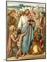 Suffer the Little Children to Come Unto Me-English School-Mounted Giclee Print