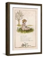 Sufferers from Arachnophobia Will Sympathise with Little Miss Muffet-Kate Greenaway-Framed Art Print