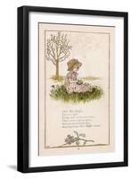 Sufferers from Arachnophobia Will Sympathise with Little Miss Muffet-Kate Greenaway-Framed Art Print