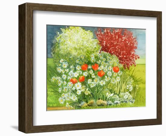 Suffolk Garden, Rain Coming, 2011-Joan Thewsey-Framed Giclee Print