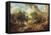 Suffolk Landscape, 1748-Thomas Gainsborough-Framed Stretched Canvas
