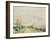 Suffolk Landscape, a Wide Road with a Small House, a Church and Trees-Thomas Churchyard-Framed Giclee Print