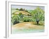 Suffolk Landscape, View from Dalham Church, 2011-Joan Thewsey-Framed Giclee Print