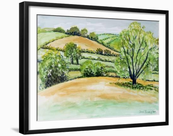 Suffolk Landscape, View from Dalham Church, 2011-Joan Thewsey-Framed Giclee Print