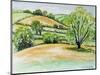 Suffolk Landscape, View from Dalham Church, 2011-Joan Thewsey-Mounted Giclee Print