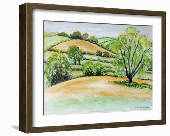 Suffolk Landscape, View from Dalham Church, 2011-Joan Thewsey-Framed Giclee Print