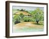 Suffolk Landscape, View from Dalham Church, 2011-Joan Thewsey-Framed Giclee Print