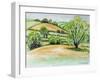 Suffolk Landscape, View from Dalham Church, 2011-Joan Thewsey-Framed Giclee Print