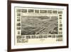 Suffolk, Virginia - Panoramic Map-Lantern Press-Framed Art Print