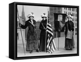 Suffrage Hike of 1912 from Manhattan to Albany Got Attention for Woman's Rights-null-Framed Stretched Canvas