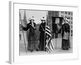 Suffrage Hike of 1912 from Manhattan to Albany Got Attention for Woman's Rights-null-Framed Photo