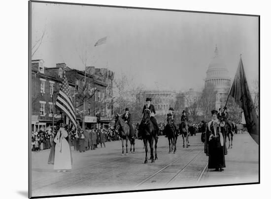 Suffrage Parade (Washington D.C., 1913) Art Poster Print-null-Mounted Poster