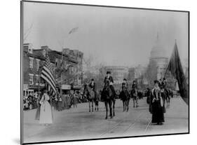 Suffrage Parade (Washington D.C., 1913) Art Poster Print-null-Mounted Poster