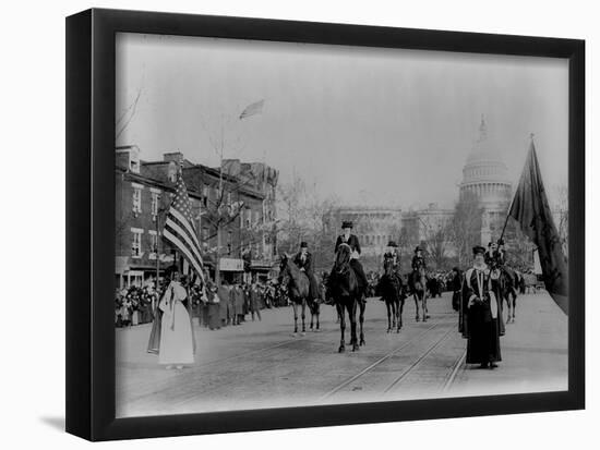 Suffrage Parade (Washington D.C., 1913) Art Poster Print-null-Framed Poster