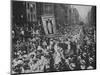 Suffragette Demonstration with Women Carrying Wands Tipped with Silver Broad-Arrows and Banner-null-Mounted Photographic Print