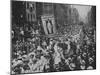 Suffragette Demonstration with Women Carrying Wands Tipped with Silver Broad-Arrows and Banner-null-Mounted Photographic Print