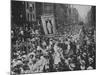 Suffragette Demonstration with Women Carrying Wands Tipped with Silver Broad-Arrows and Banner-null-Mounted Photographic Print