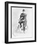 Suffragette Dressed in Man's Hat on Bicycle-null-Framed Photographic Print