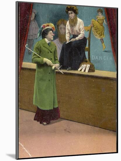 Suffragette to the Bearded Lady in a Fairground: How Did You Manage It?-null-Mounted Photographic Print