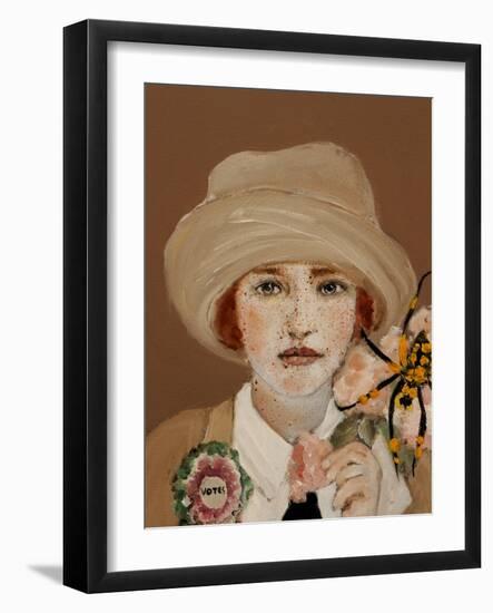 Suffragette with Golden Orb, 2017, Close Up-Susan Adams-Framed Giclee Print