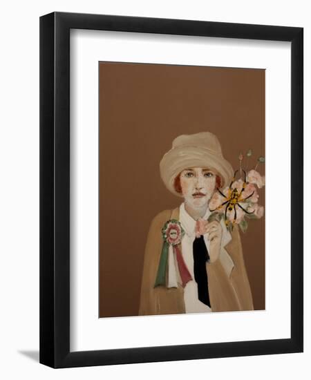 Suffragette with Golden Orb, 2017-Susan Adams-Framed Giclee Print