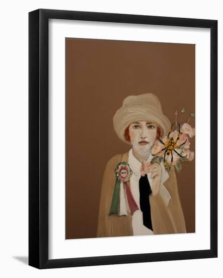 Suffragette with Golden Orb, 2017-Susan Adams-Framed Giclee Print