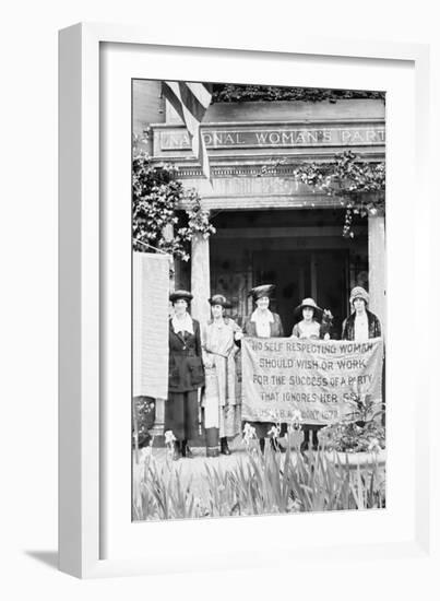 Suffragettes Displeased over Women's Party Platform-null-Framed Art Print