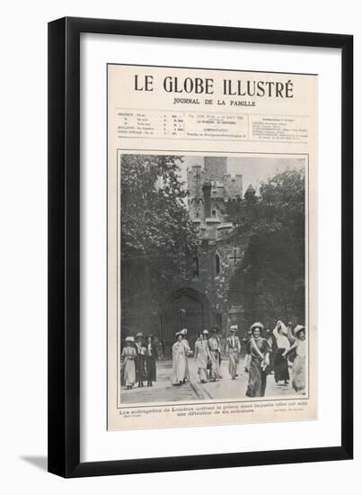 Suffragettes Jailed for Six Weeks for Disturbing the Peace of Parliament Square-null-Framed Art Print