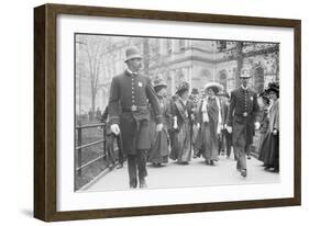 Suffragettes, Preceded By Policemen, Leaving City Hall, New York-null-Framed Art Print