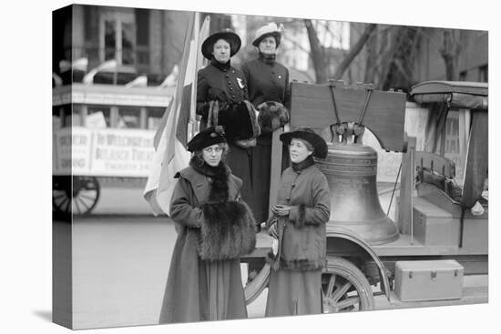 Suffragettes Sport a Replica of the Liberty Bell-null-Stretched Canvas