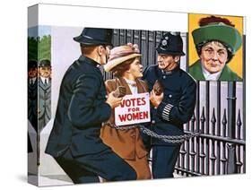 Suffragettes, with Emmeline Pankhurst-John Keay-Stretched Canvas