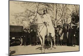 Suffragist Inez Milholland, Was the 'Herald' of Washington Parade, March 3, 1917-null-Mounted Photo