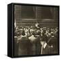 Suffragist Mabel Vernon Speaking to Large Crowd of Men in Chicago, 1917-null-Framed Stretched Canvas